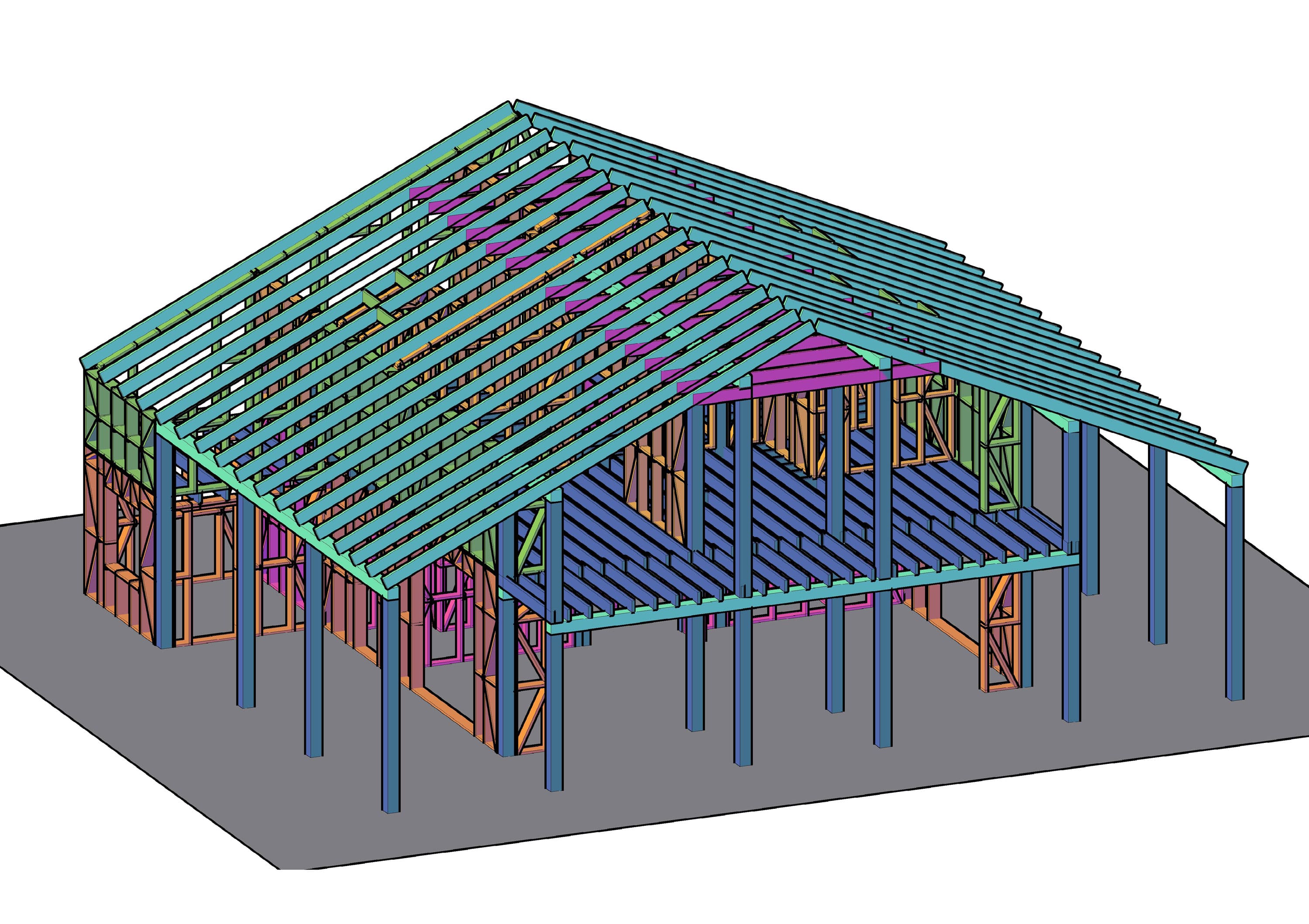 Двухэтажный дом из ЛСТК